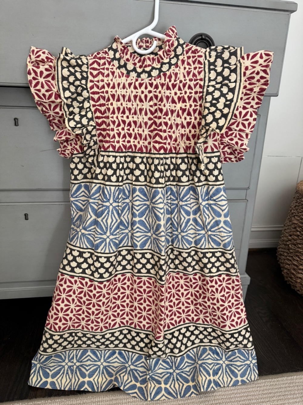 Oliphant Pintuck Ruffle Mini Dress- Sultan Black XS NWT